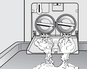Очистка сливного фильтра стиральной машины Miele, рис. 2.