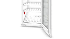 Отдельно стоящие винные холодильникии Miele, место расположения информационной таблички.