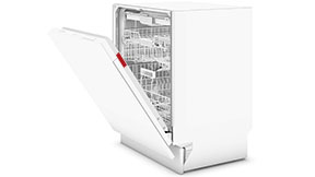 Встраиваемые посудомоечные машины Miele, место расположения информационной таблички.