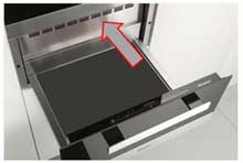 Вентиляционные отверстия внутри ящика подогревателя посуды Miele, рисунок 1.